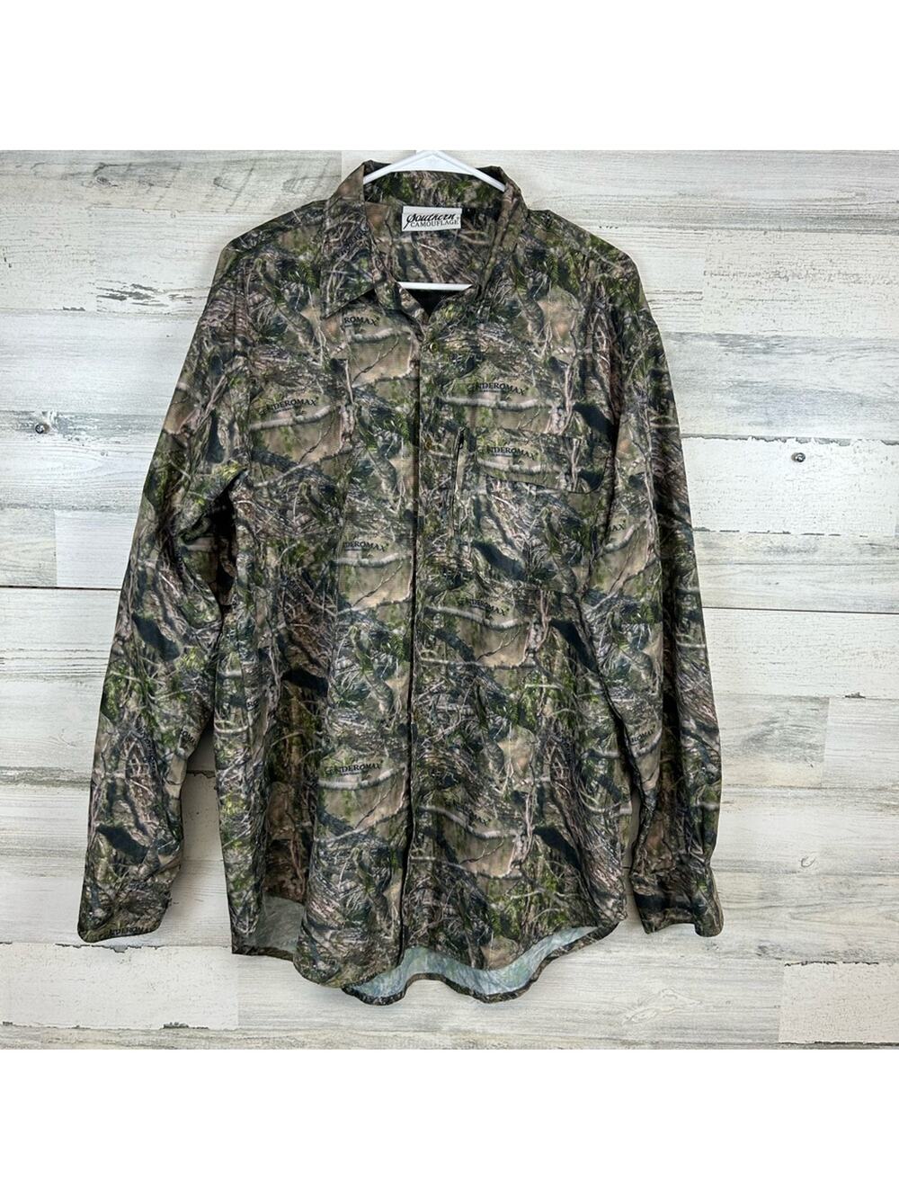Southern Camouflage SenderoMax Hunting Shirt Men’s L Long Sleeve Vented Light